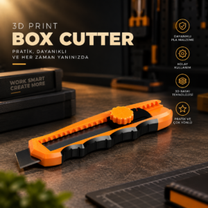 turuncu 3d baskı box cutter