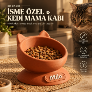 milo i̇çin özel kedi mama kabı
