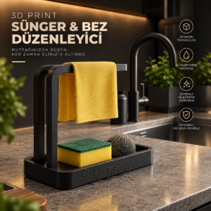 şık 3d baskı mutfak düzenleyici